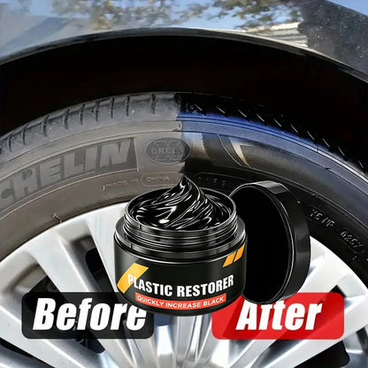Car Plastic Restorer Crystal Clear Auto Interior Leather & Panel Renewal Wax Coating Agent Back To Black Gloss Car Wax Polish