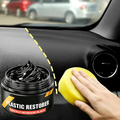 Car Plastic Restorer Crystal Clear Auto Interior Leather & Panel Renewal Wax Coating Agent Back To Black Gloss Car Wax Polish